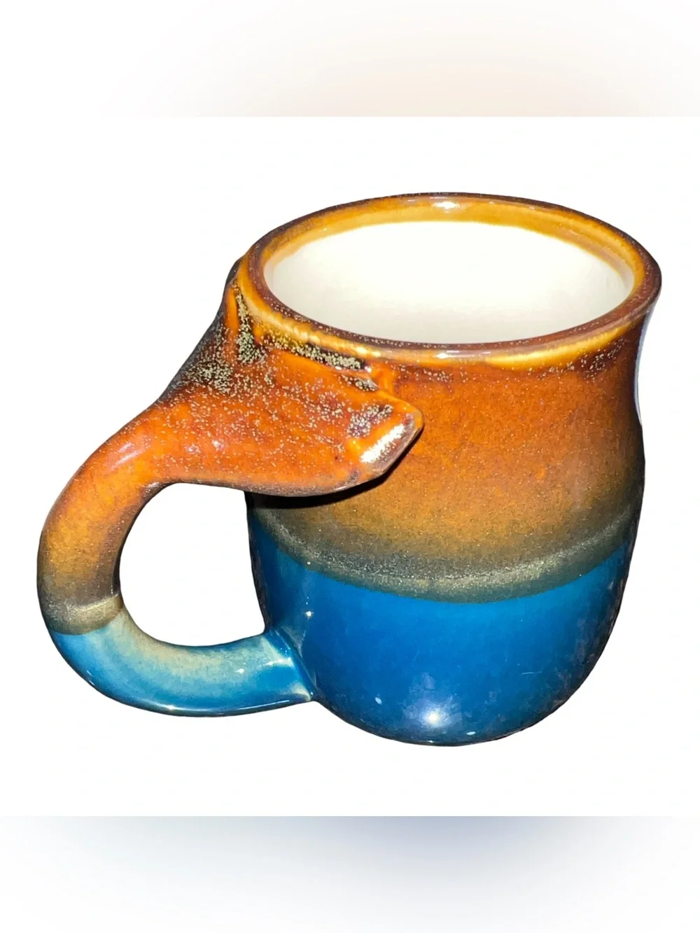 Whale Tail Stoneware Mug Ceramic Pottery Handmade Coffee Tea